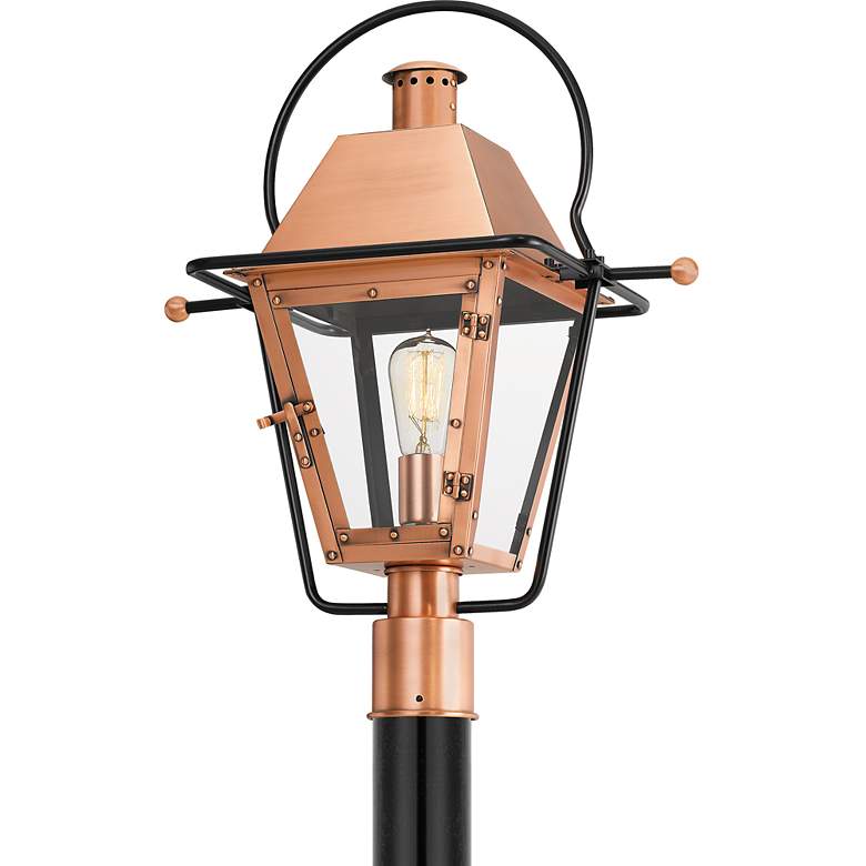 Image 2 Rue De Royal 23 1/2" High Aged Copper Outdoor Post Light more views