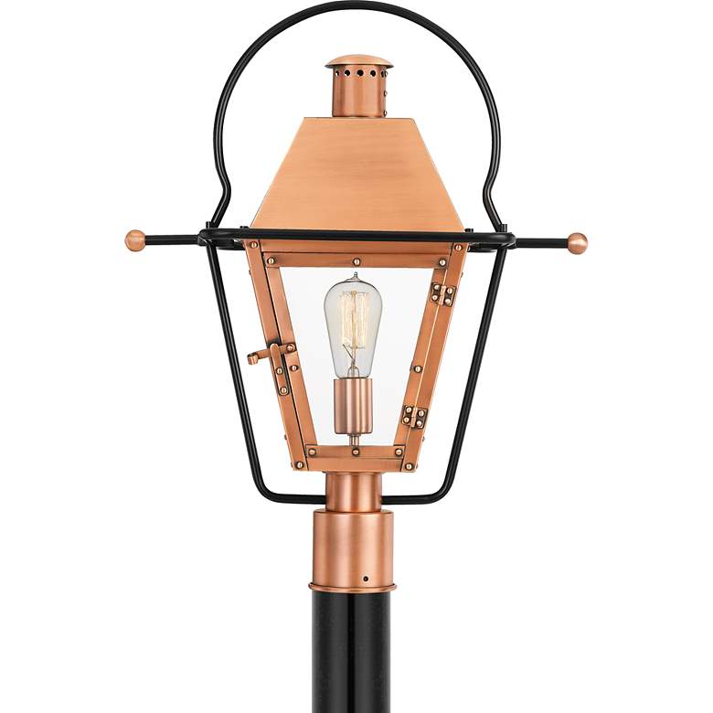 Image 3 Rue De Royal 23 1/2" High Aged Copper Outdoor Post Light more views