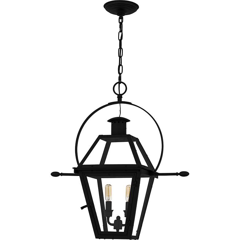 Image 2 Rue De Royal 23 1/2"H Black 2-Light Outdoor Hanging Light more views