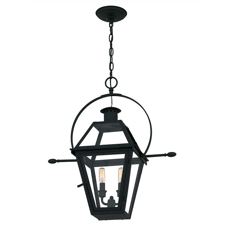Image 4 Rue De Royal 23 1/2"H Black 2-Light Outdoor Hanging Light more views