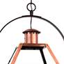 Rue De Royal 29.5" Wide 4-Light Aged Copper Lantern Pendant in scene