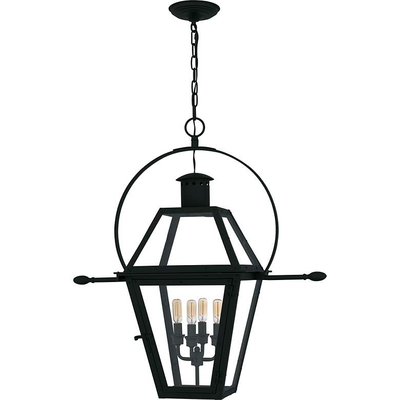 Image 2 Rue De Royal 4-Light Earth Black Outdoor Hanging Lantern more views
