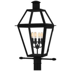 Rue De Royal 4-Light Earth Black Outdoor Post Lantern