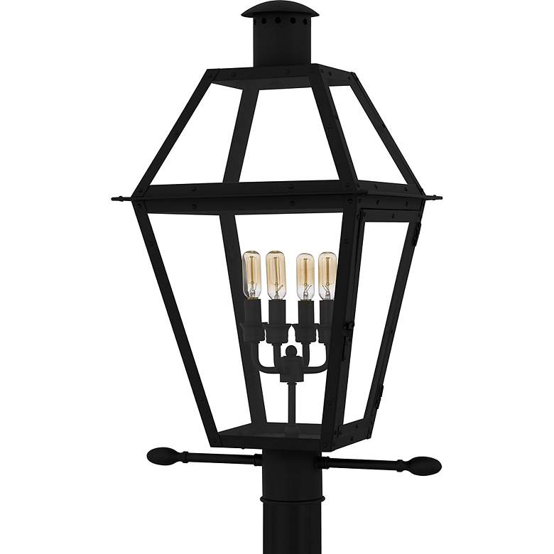 Image 2 Rue De Royal 4-Light Earth Black Outdoor Post Lantern more views