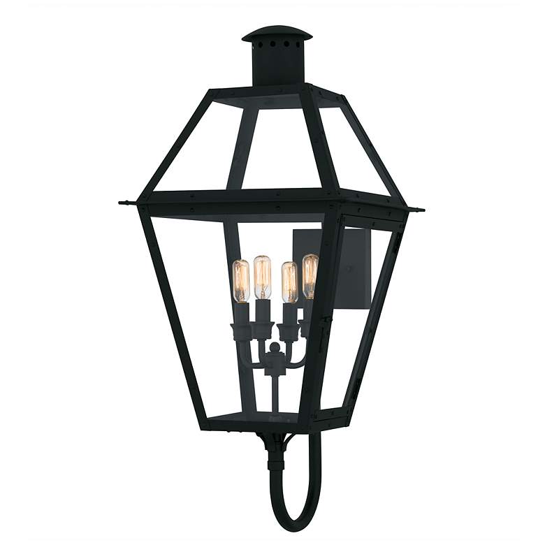 Image 1 Rue De Royal 4-Light Earth Black Outdoor Wall Lantern