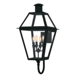 Rue De Royal 4-Light Earth Black Outdoor Wall Lantern