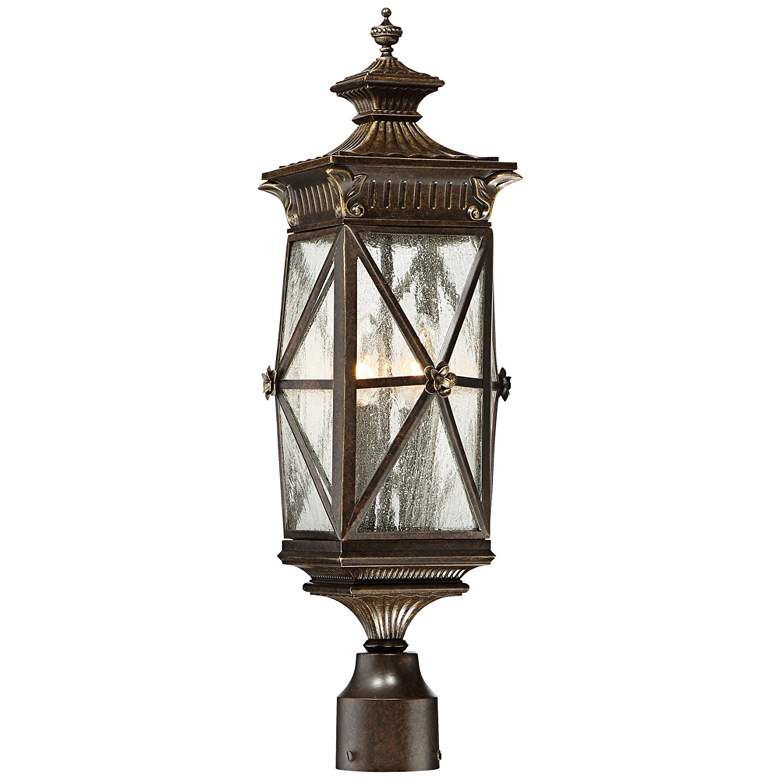 Image 1 Rue Vielle 23 1/2 inch High Forged Bronze Outdoor Post Light