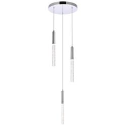 Ruelle 11 3/4" Wide Chrome LED Multi-Light Pendant