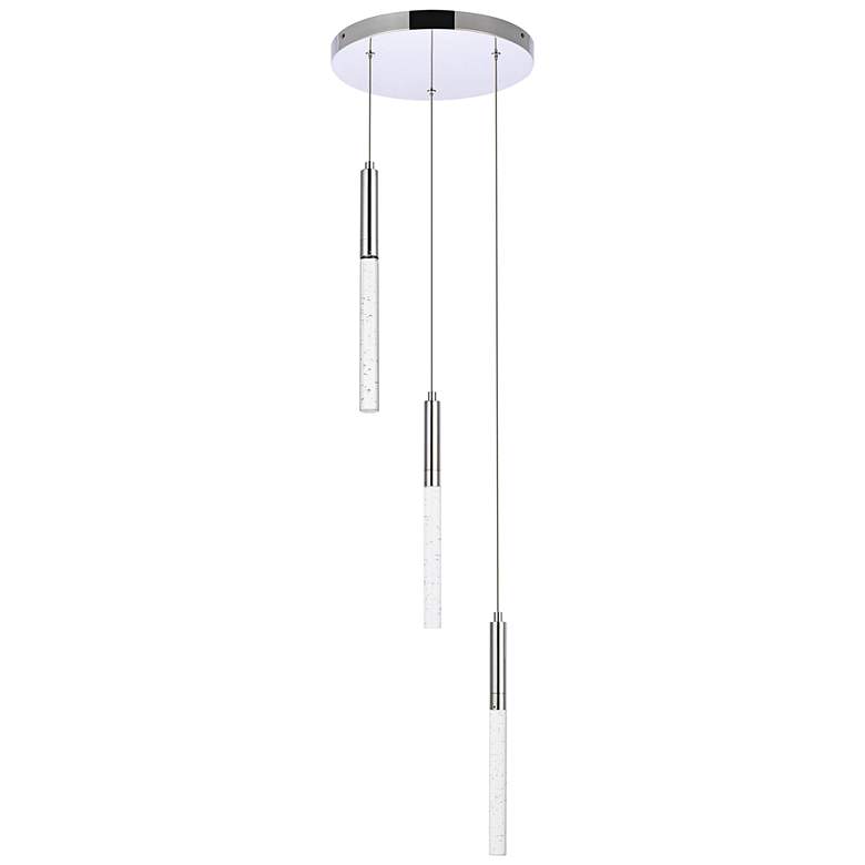 Image 4 Ruelle 11 3/4" Wide Chrome LED Multi-Light Pendant more views