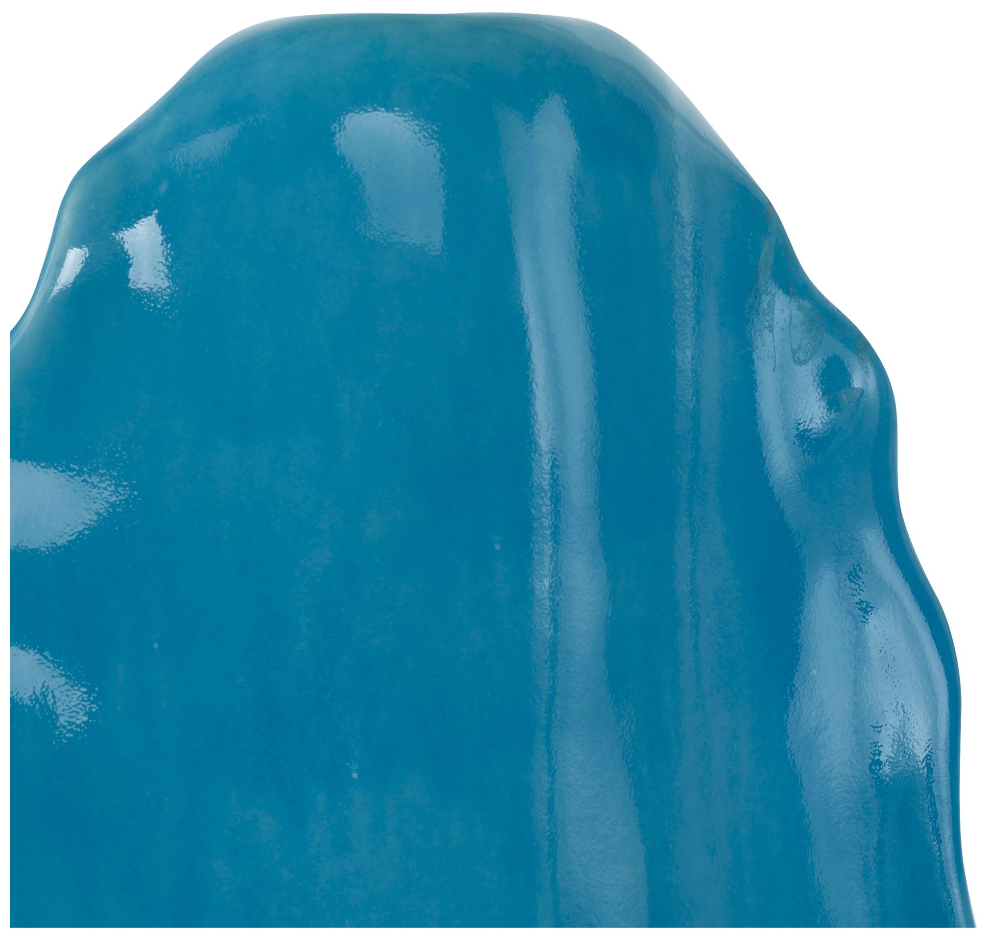 Image 5 Ruffled Feathers 20"H Gloss Blue Ceramic Vases Set of 2 more views