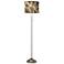 Ruffled Feathers Brushed Nickel Pull Chain Floor Lamp