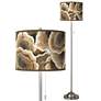 Ruffled Feathers Brushed Nickel Pull Chain Floor Lamp