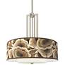 Ruffled Feathers Carey 24" Brushed Nickel 4-Light Chandelier