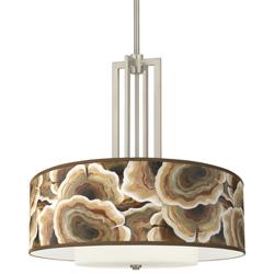 Ruffled Feathers Carey 24&quot; Brushed Nickel 4-Light Chandelier