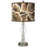 Ruffled Feathers Giclee Apothecary Clear Glass Table Lamp