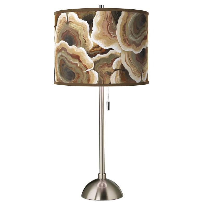 Image 1 Ruffled Feathers Giclee Brushed Nickel Table Lamp