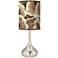 Ruffled Feathers Giclee Droplet Table Lamp