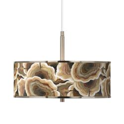 Ruffled Feathers Giclee Glow 16&quot; Wide Pendant Light