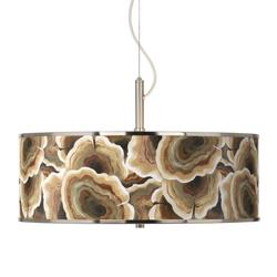 Ruffled Feathers Giclee Glow 20&quot; Wide Pendant Light