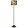 Ruffled Feathers Giclee Glow Bronze Club Floor Lamp