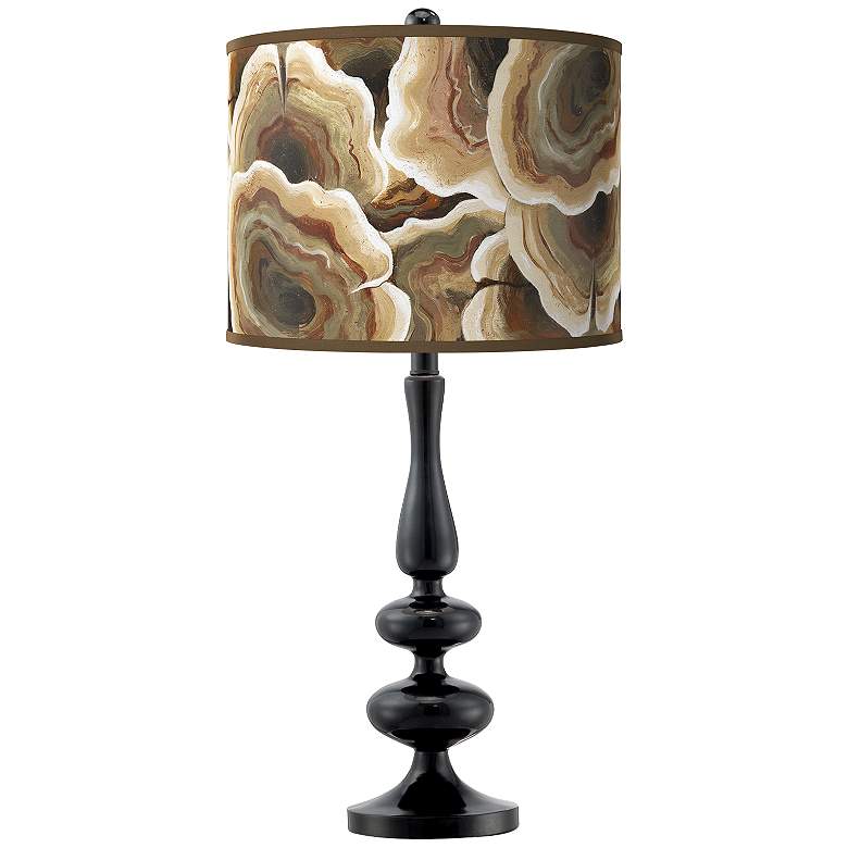 Image 1 Ruffled Feathers Giclee Paley Black Table Lamp