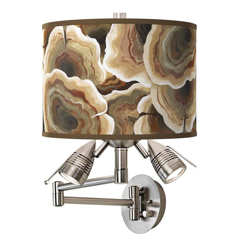 Image 1 Ruffled Feathers Giclee Plug-In Swing Arm Wall Lamp