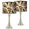 Ruffled Feathers Trish Brushed Nickel Touch Table Lamps Set of 2