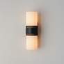 3_Ruffles 14" High Black and Brass 2-Light Outdoor Wall Light more views