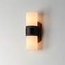 4_Ruffles 14" High Black and Brass 2-Light Outdoor Wall Light more views