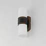 5_Ruffles 14" High Black and Brass 2-Light Outdoor Wall Light more views