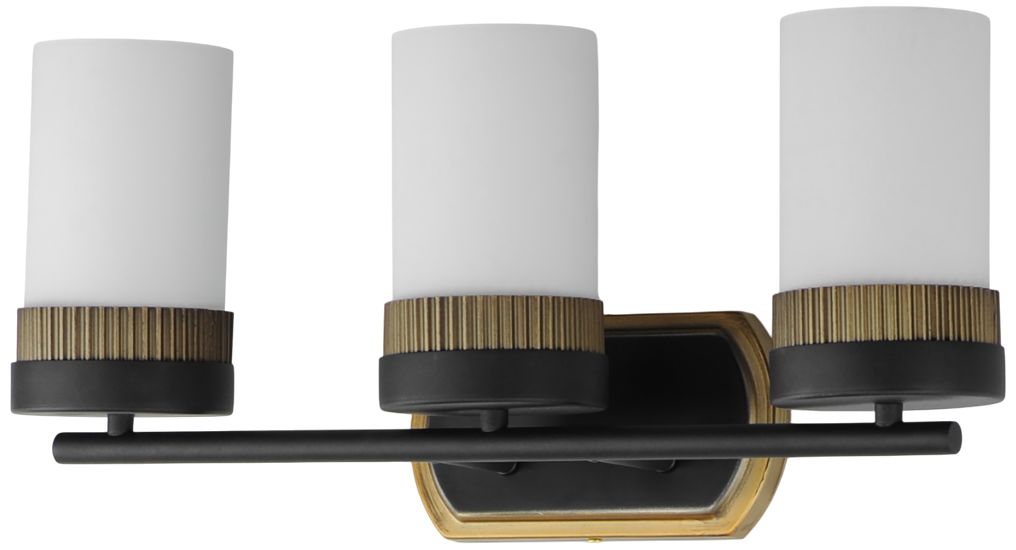 Image 5 Ruffles 3-Light Bath Vanity Black / Antique Brass more views