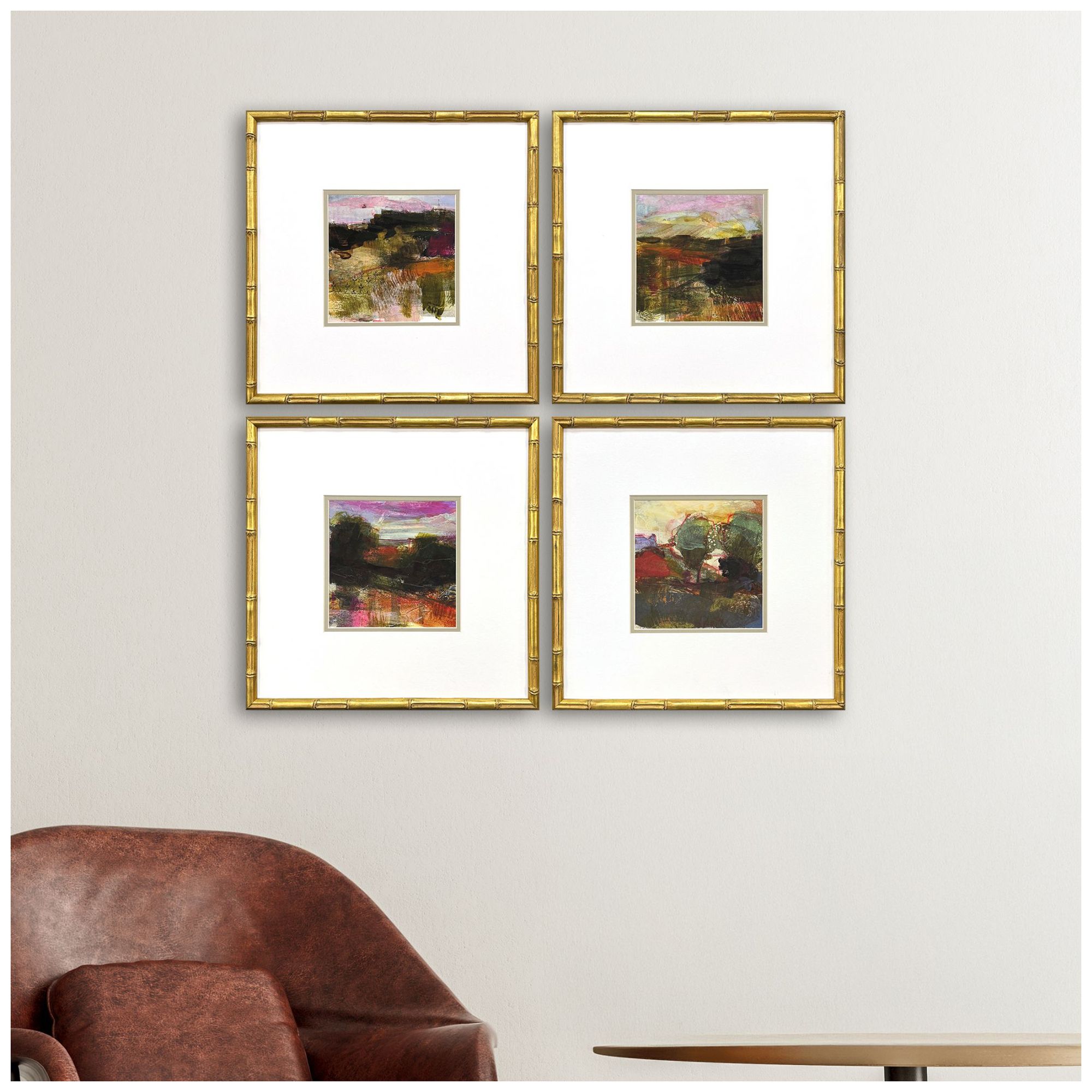 Image 4 Rugged 17" Square 4-Piece Framed Giclee Wall Art Set more views