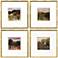 Rugged 17"W x 17"H Contemporary Framed Art Set of 4