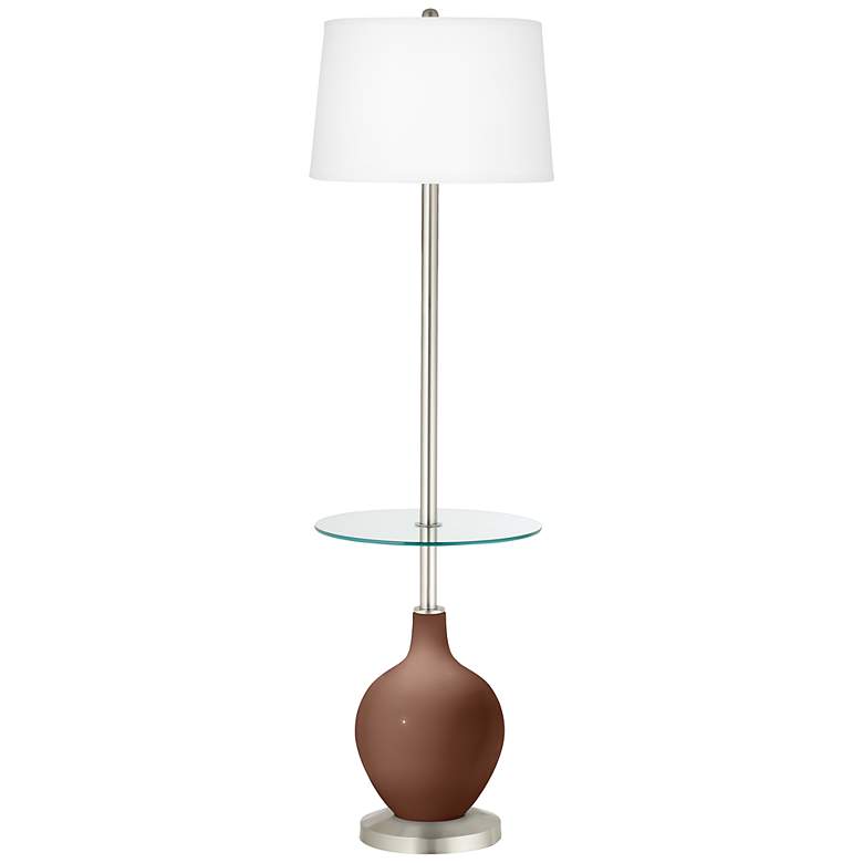 Image 1 Rugged Brown Ovo Tray Table Floor Lamp