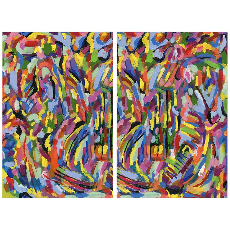 Image 1 Rules of the Rainbow I and II 32 inch x 48 inch 2-Piece Wall Art Set