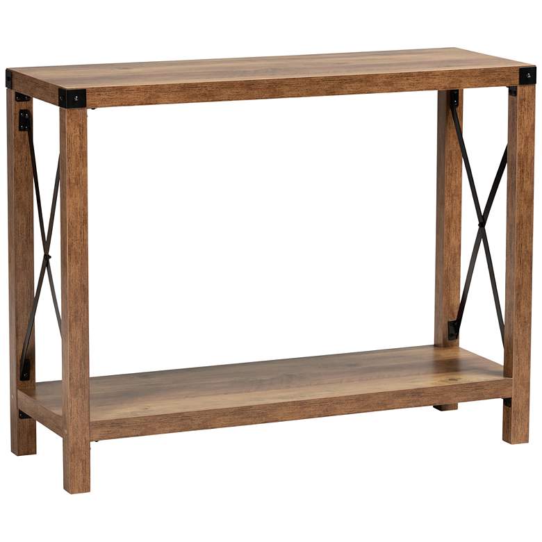 Image 2 Rumi 39 1/2" Wide Natural Brown Wood Console Table