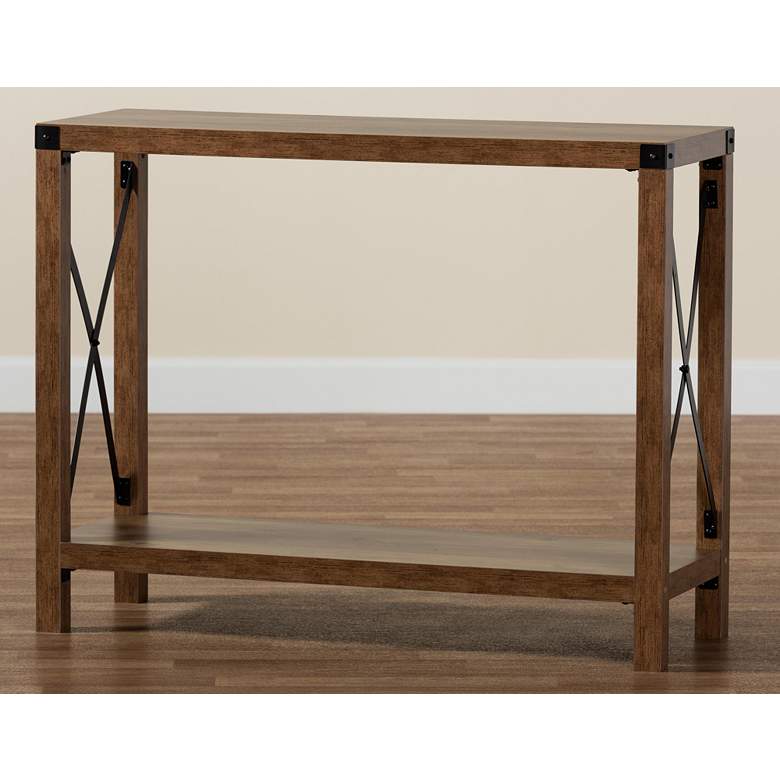 Image 1 Rumi 39 1/2" Wide Natural Brown Wood Console Table