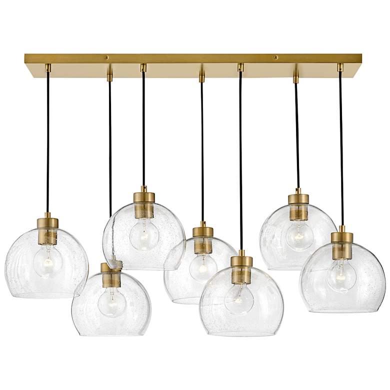 Image 1 Rumi 40" Wide Lacquered Brass Multi-Light Linear Pendant