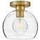 Rumi 9" Wide Lacquered Brass Ceiling Light