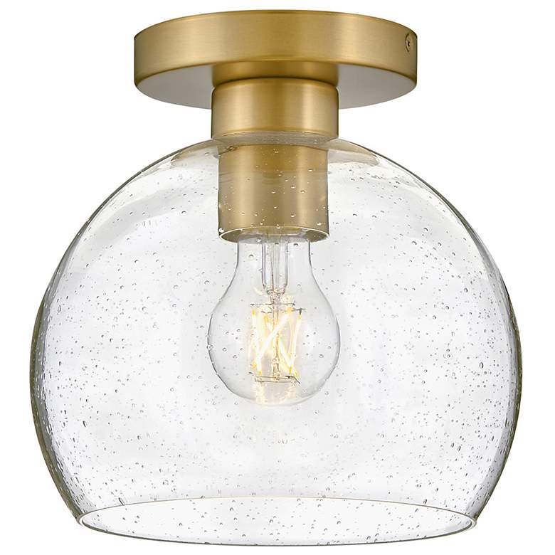 Image 3 Rumi 9" Wide Lacquered Brass Ceiling Light more views