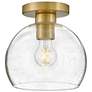 3_Rumi 9" Wide Lacquered Brass Ceiling Light more views