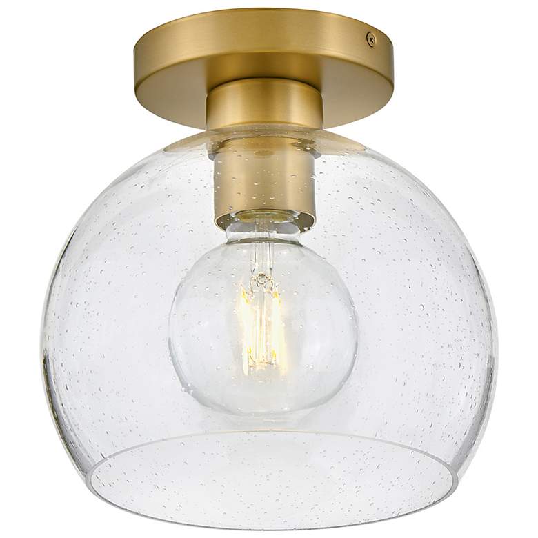 Image 5 Rumi 9" Wide Lacquered Brass Ceiling Light more views