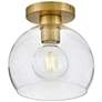 5_Rumi 9" Wide Lacquered Brass Ceiling Light more views