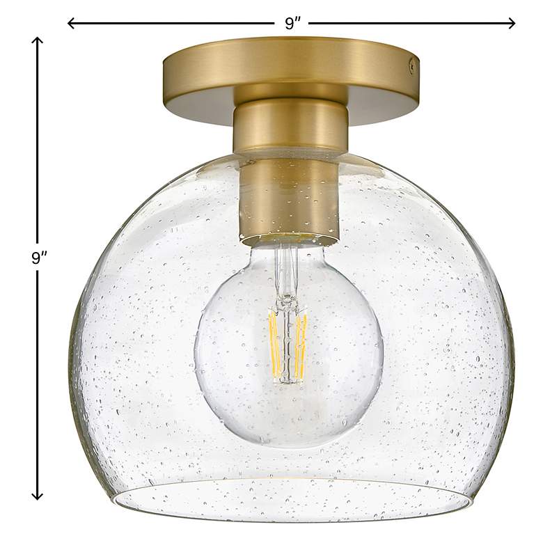 Image 7 Rumi 9" Wide Lacquered Brass Ceiling Light more views