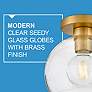 Rumi 9" Wide Lacquered Brass Ceiling Light
