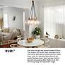 Rumi 9" Wide Lacquered Brass Ceiling Light