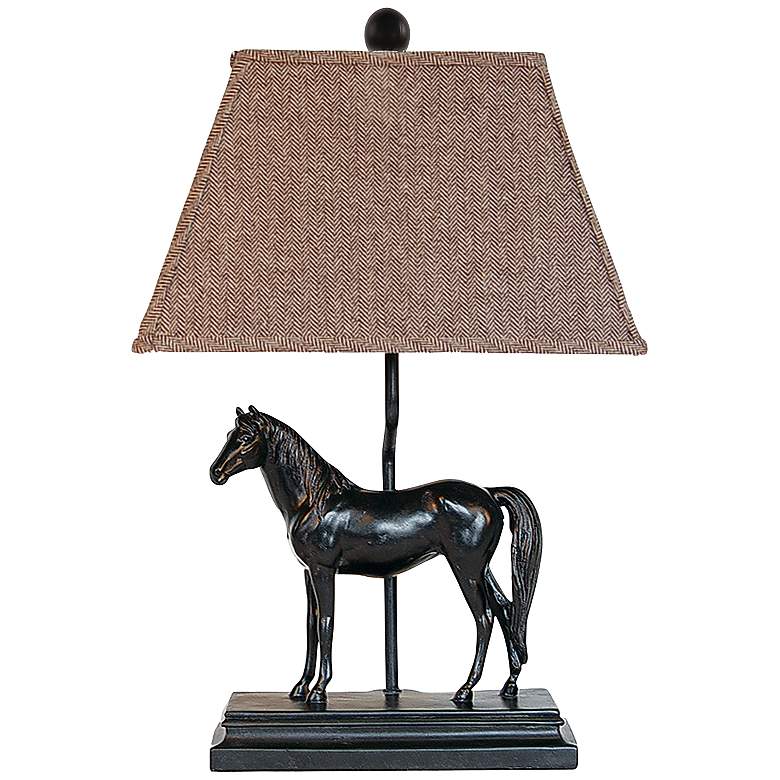 Image 1 Run For The Roses Race Horse Bronze Table Lamp