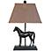 Run For The Roses Race Horse Bronze Table Lamp