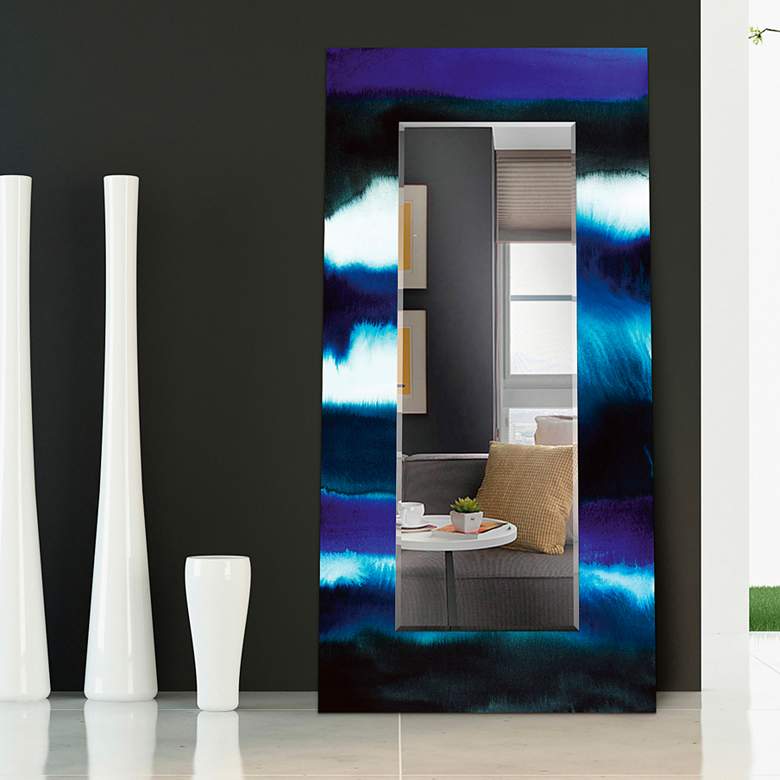 Image 2 Run Off II Tempered Art 36 inch x 72 inch Rectangular Wall Mirror