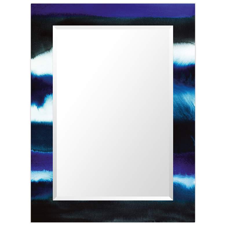 Image 1 Run Off IRectangular Beveled Mirror on Printed Tempered Art Glass